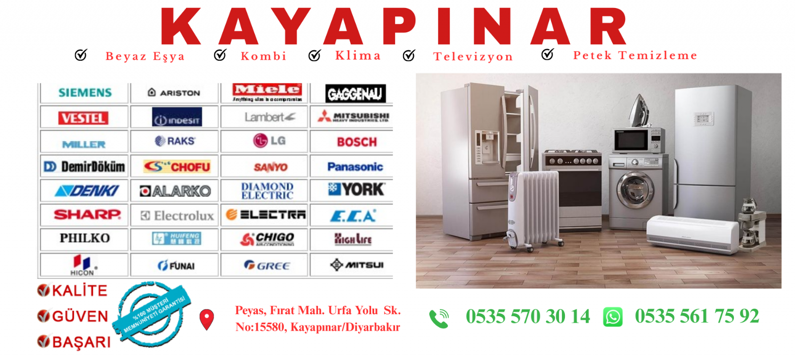 Kayapınar Beyaz Eşya Servisi